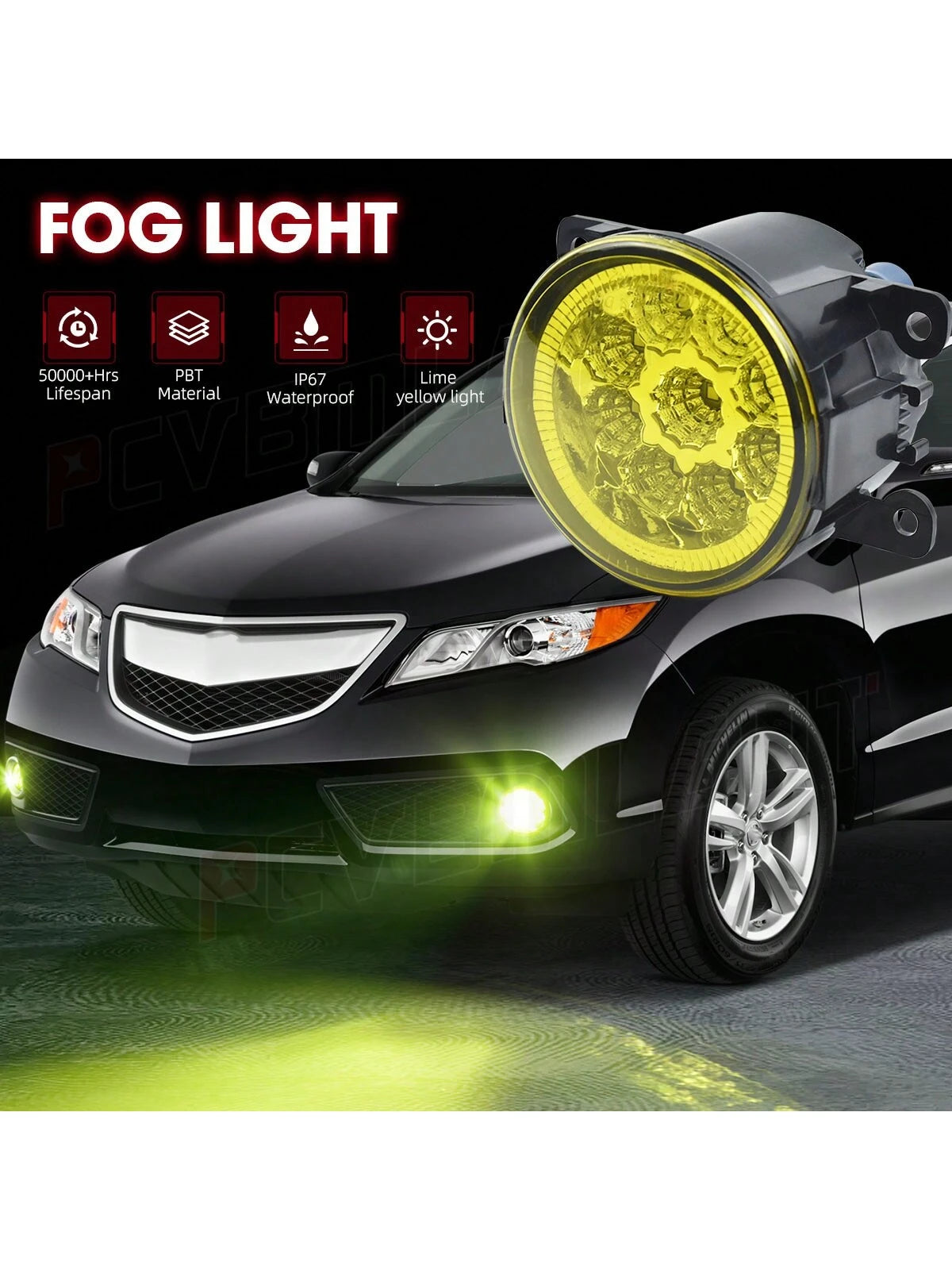Yellow LED Fog Light Driving Lamps For For Toyota Camry Corolla RAV4 Yaris Lexus