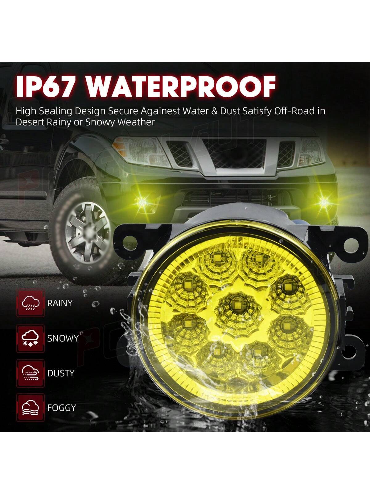 Yellow LED Fog Light Driving Lamps For For Toyota Camry Corolla RAV4 Yaris Lexus