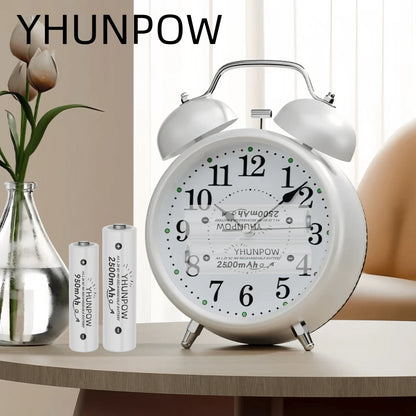 YHUNPOW- Rechargeable Ni-MH Batteries, 1.2V, AA 2500mAh/AAA 950mAh Options, Suitable For Remote Controls, Toy Cars, Game Controllers, And More