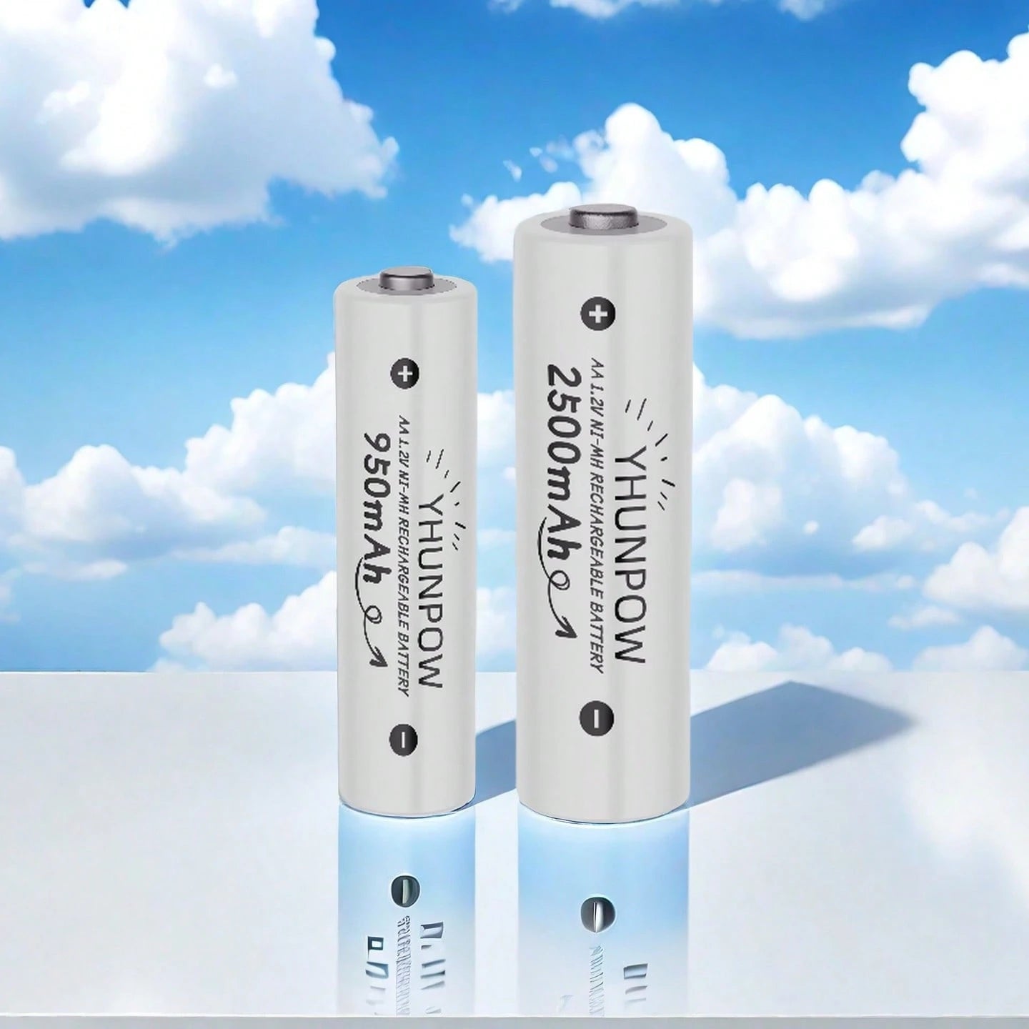 YHUNPOW- Rechargeable Ni-MH Batteries, 1.2V, AA 2500mAh/AAA 950mAh Options, Suitable For Remote Controls, Toy Cars, Game Controllers, And More