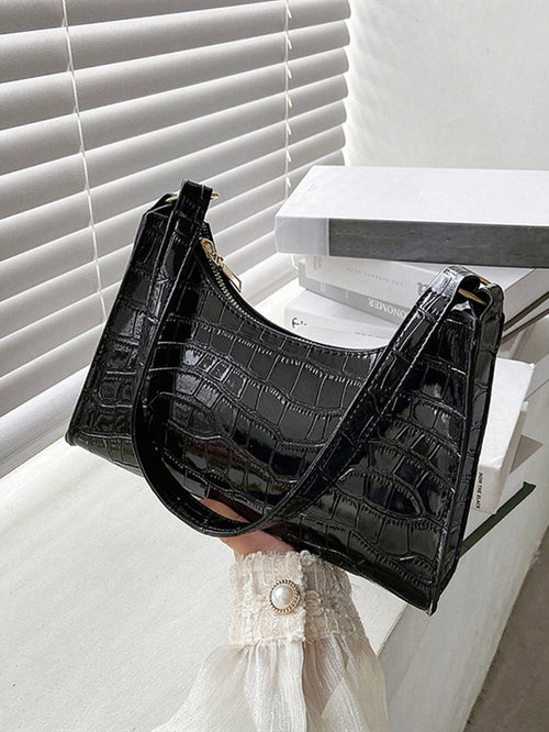 Yogodlns Summer New Shoulder Bags For Women High Quality Zebra Underarm Handbags PU Leather Leopard Armpit Purse Bag French Underarm Tote Bags For Women's Brown Leopard Handbag Clutch Bags Female Vint