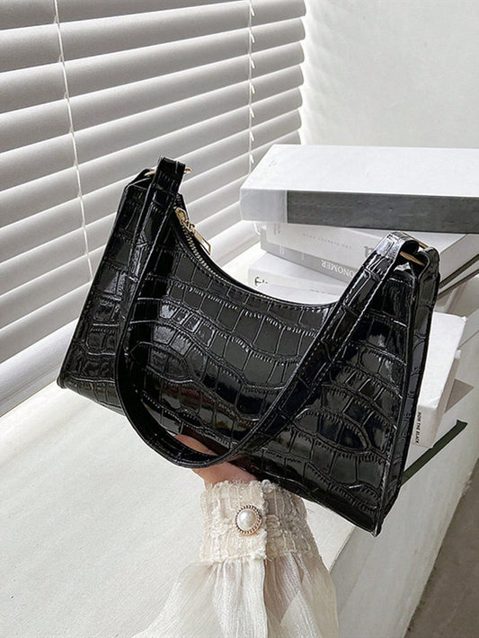Yogodlns Summer New Shoulder Bags For Women High Quality Zebra Underarm Handbags PU Leather Leopard Armpit Purse Bag French Underarm Tote Bags For Women's Brown Leopard Handbag Clutch Bags Female Vint