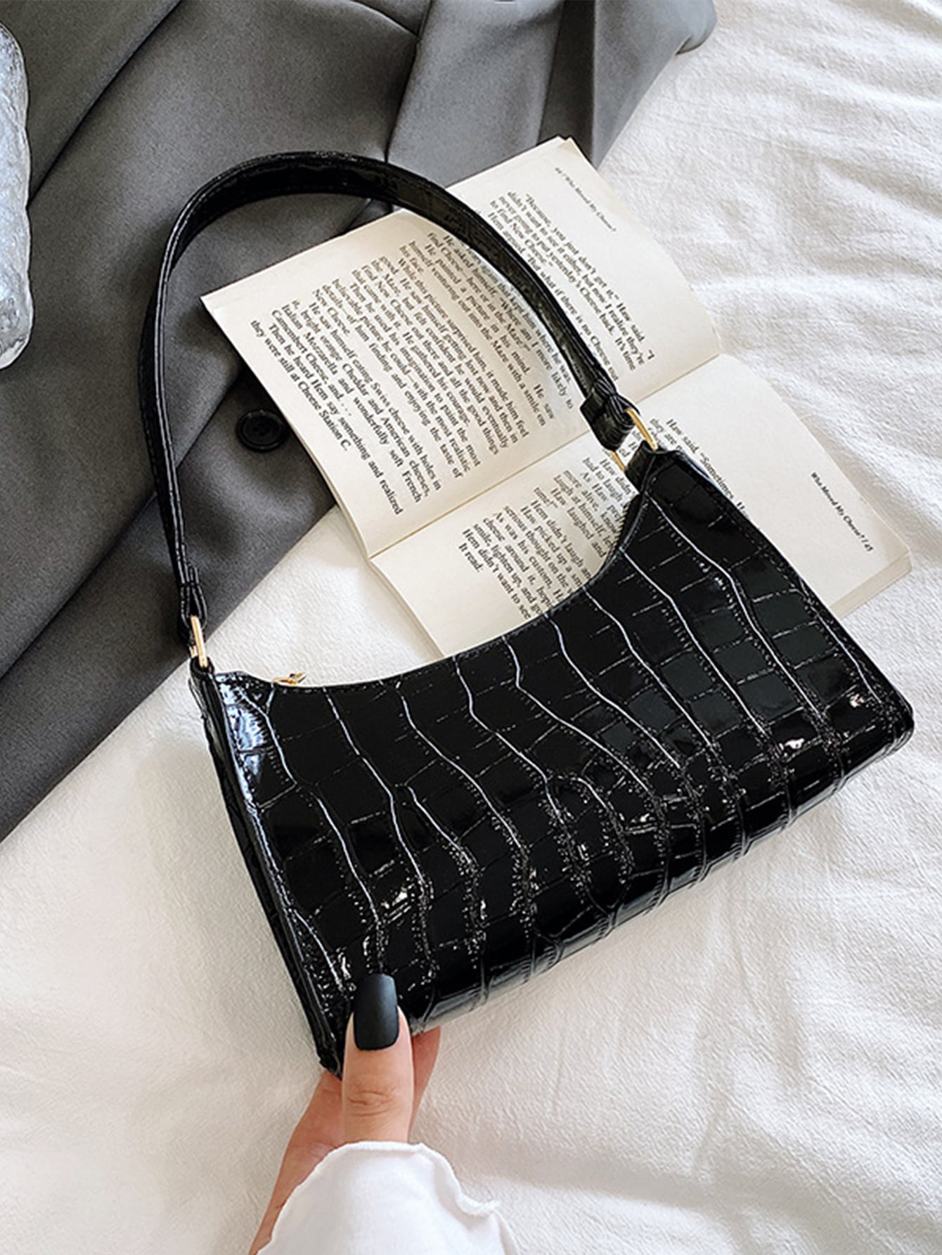 Yogodlns Summer New Shoulder Bags For Women High Quality Zebra Underarm Handbags PU Leather Leopard Armpit Purse Bag French Underarm Tote Bags For Women's Brown Leopard Handbag Clutch Bags Female Vint