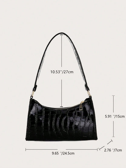 Yogodlns Summer New Shoulder Bags For Women High Quality Zebra Underarm Handbags PU Leather Leopard Armpit Purse Bag French Underarm Tote Bags For Women's Brown Leopard Handbag Clutch Bags Female Vint