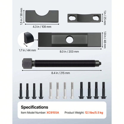Yoke Puller, Made For Class 6-8 Transportation Trucks And Equipment, Heavy Duty Yoke Removal Tool Kit, Automotive Yoke Puller Kit Compatible With Kenworth, Peterbilt, Freightliner, Mack, Volvo