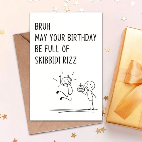Z Generation Slang Birthday Card, Playful 13th, 14th, 15th, 16th, 17th, 18th Birthday Card Gift For Teenagers, Suitable For Friends, Sons, Daughters, Nephews, Nieces
