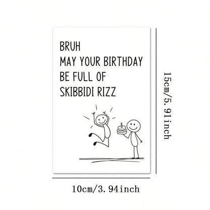Z Generation Slang Birthday Card, Playful 13th, 14th, 15th, 16th, 17th, 18th Birthday Card Gift For Teenagers, Suitable For Friends, Sons, Daughters, Nephews, Nieces