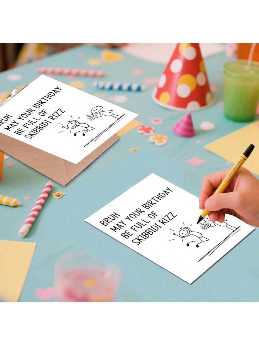 Z Generation Slang Birthday Card, Playful 13th, 14th, 15th, 16th, 17th, 18th Birthday Card Gift For Teenagers, Suitable For Friends, Sons, Daughters, Nephews, Nieces