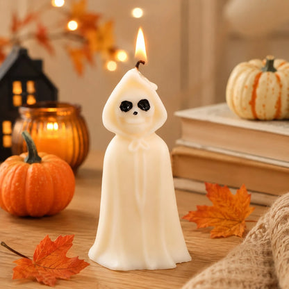 Zhonghui Mold 3D Halloween Ghost Silicone Mold, Cute Ghost Pumpkin Candle Mold For DIY Soap, Resin, Plaster, Handmade Crafts And Spooky Party Decor