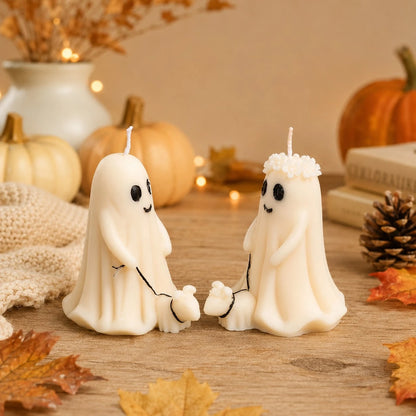 Zhonghui Mold 3D Halloween Ghost Silicone Mold, Cute Ghost Pumpkin Candle Mold For DIY Soap, Resin, Plaster, Handmade Crafts And Spooky Party Decor
