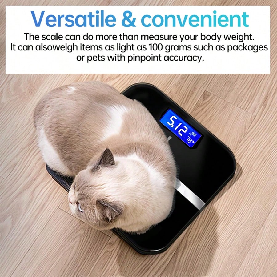 ZRYTUX 400-Pound Ultra-Heavy-Duty Weighing Scale, High-Precision Intelligent Digital Bathroom Scale, Convertible LB/KG, Multi-Functional Temperature Display In ℉, High-Definition LCD Display, Ultra-Wi