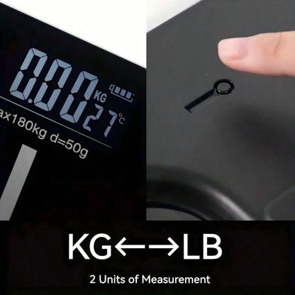 ZRYTUX 400-Pound Ultra-Heavy-Duty Weighing Scale, High-Precision Intelligent Digital Bathroom Scale, Convertible LB/KG, Multi-Functional Temperature Display In ℉, High-Definition LCD Display, Ultra-Wi